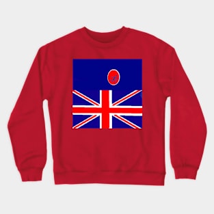 Sporty UK Design on Red Background Crewneck Sweatshirt